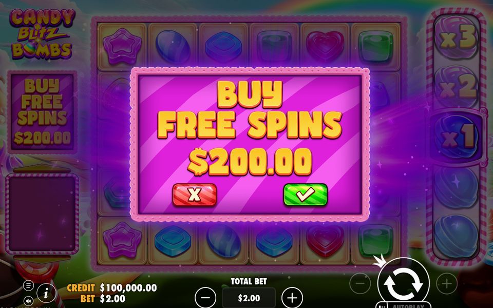Bonus screen with a Bomb hit feeding the multiplier