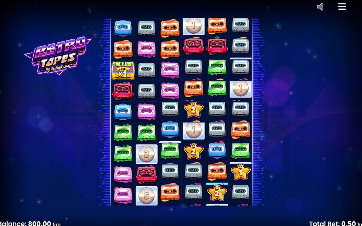 Free Spins round on the 6x9 Cluster Link grid