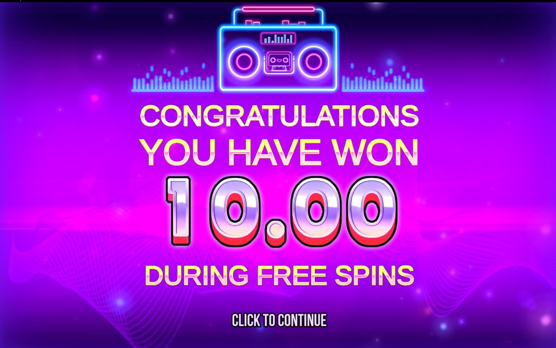 Win screen after a cluster pays on the grid